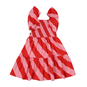 Candy Wrap Shirred Dress