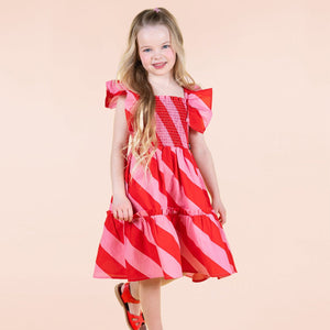 Candy Wrap Shirred Dress