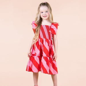 Candy Wrap Shirred Dress