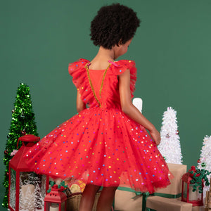 Red Party Tulle Dress