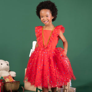 Red Party Tulle Dress