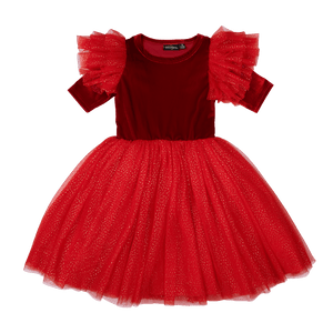 Red Velvet Sparkle Party Dress