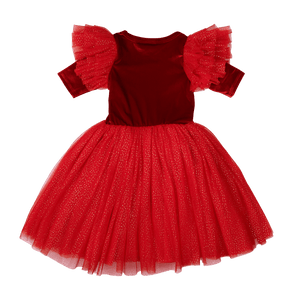 Red Velvet Sparkle Party Dress