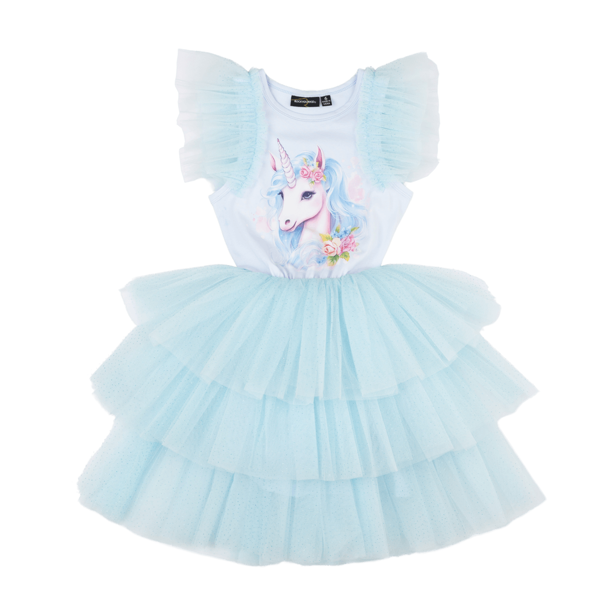 Blue Unicorn Party Dress