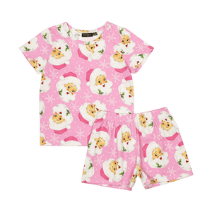 Pink Retro Santa PJ Set