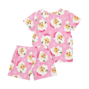 Pink Retro Santa PJ Set