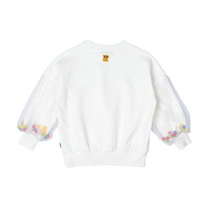 UNICORN TULLE SLEEVE SWEATSHIRT