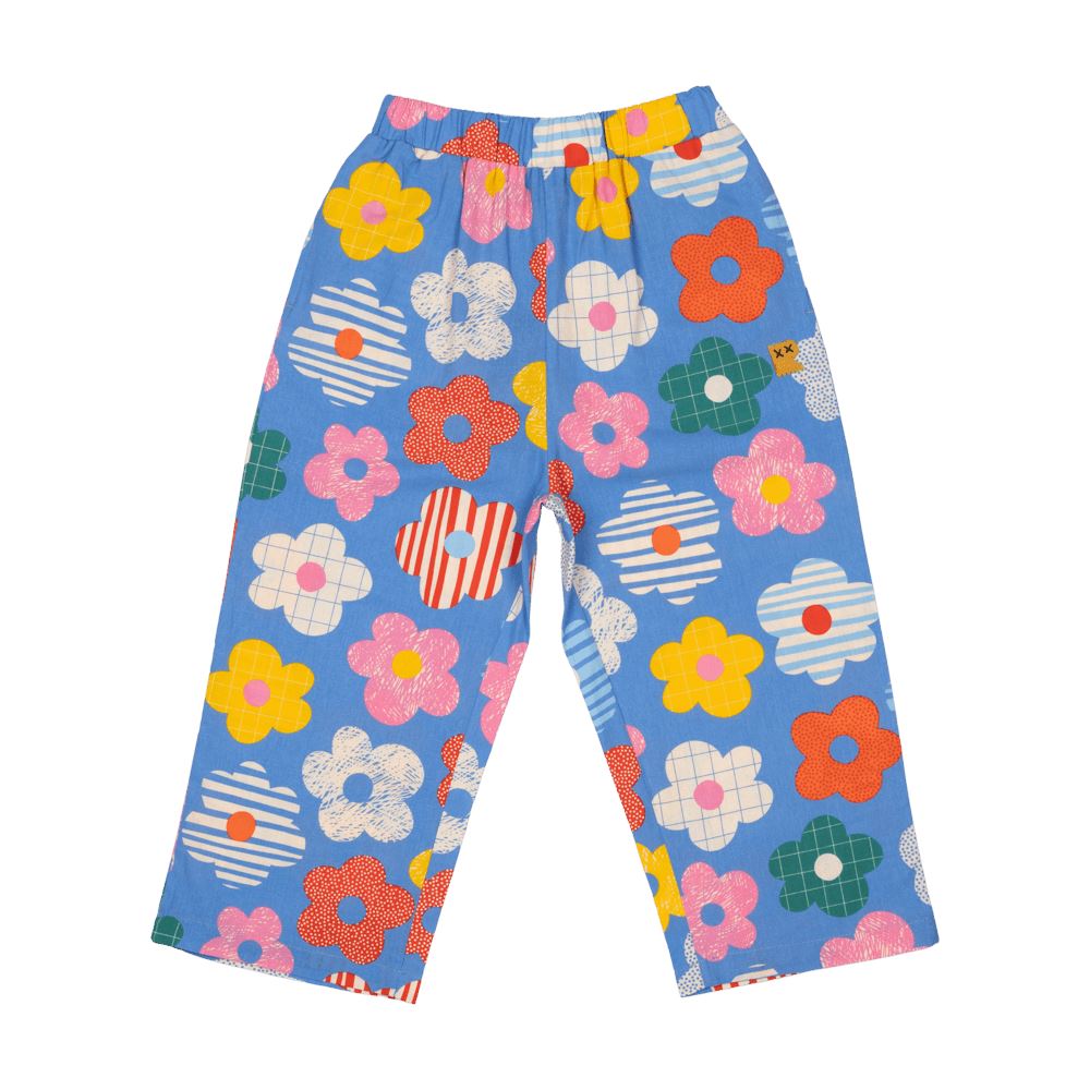 HAPPY FLOWERS WIDE LEG PANTS