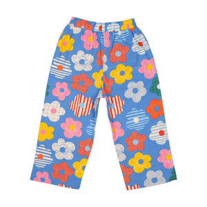 HAPPY FLOWERS WIDE LEG PANTS