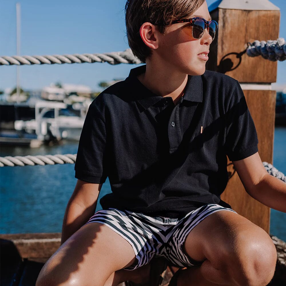 Black polo outlet shirt kids