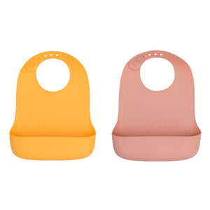 Catchie Bibs (Dark Peach & Mustard)