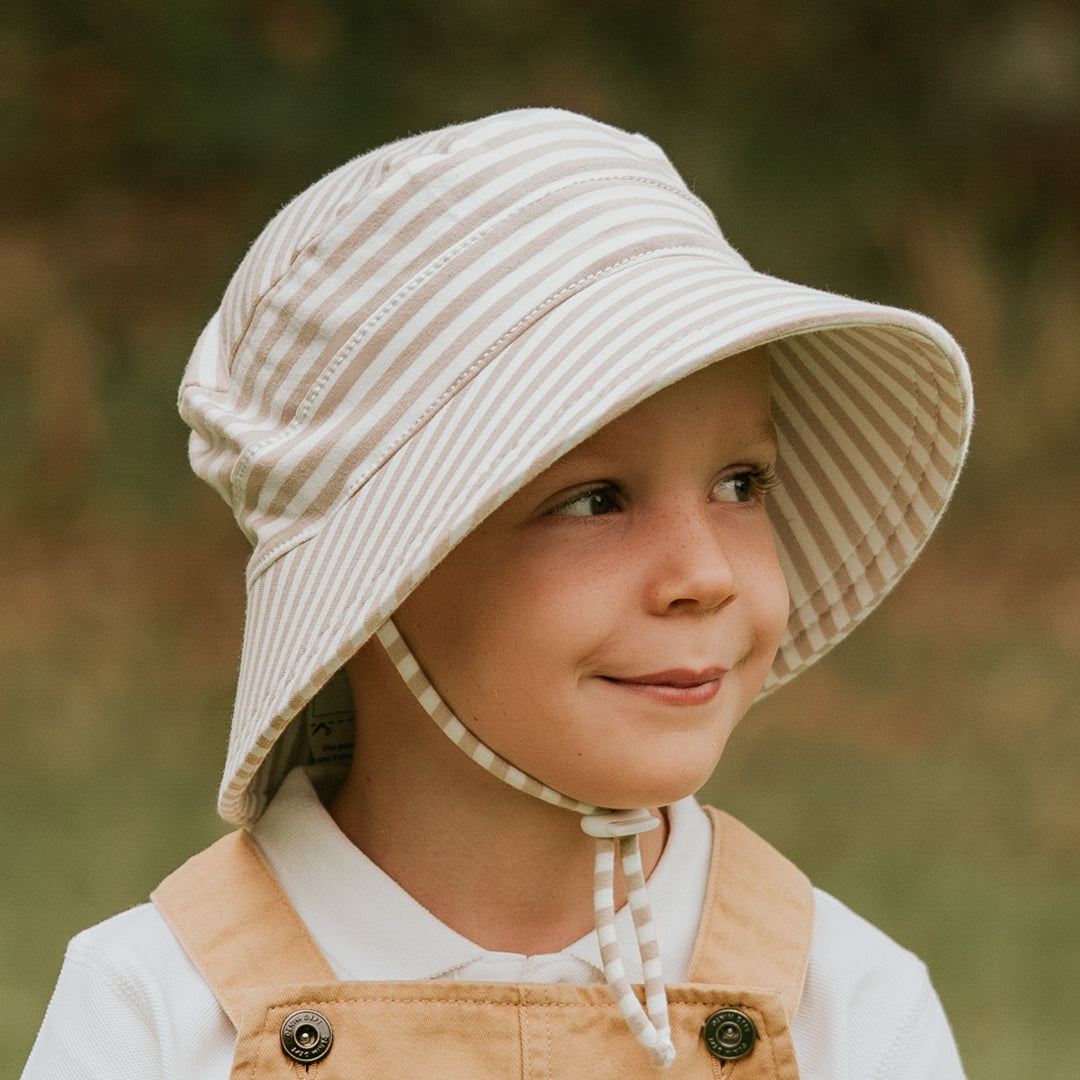 Classic Bucket Sun Hat (Natural Stripe)