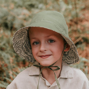 Explorer Kids Reversible Classic Bucket Hat (Fern/Moss)