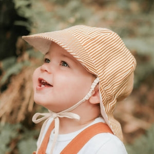 Lounger Baby Reversible Flap Sun Hat (Frankie/Flax)