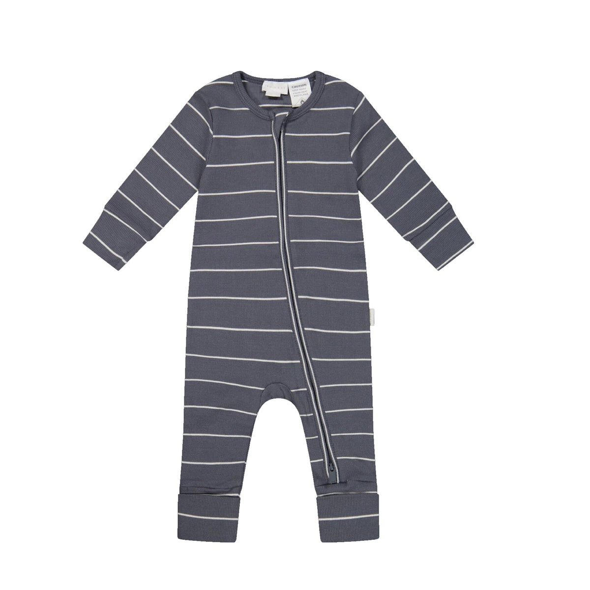 Fine Rib Gracelyn Onepiece - Gracelyn Stripe Lava/Cloud - Kawaii Kids