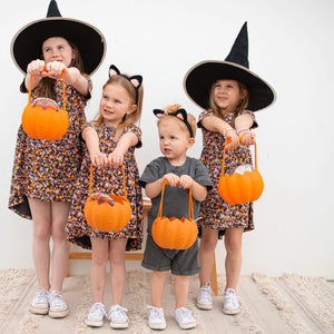 Halloween Pumpkin Bucket - Bright Orange