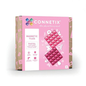 Connetix 2 Base Plate Pack - Pastel Pink & Berry