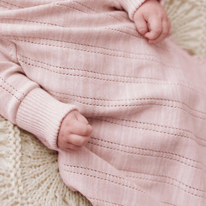 Line Pointelle Shwrap (Blush Pink)