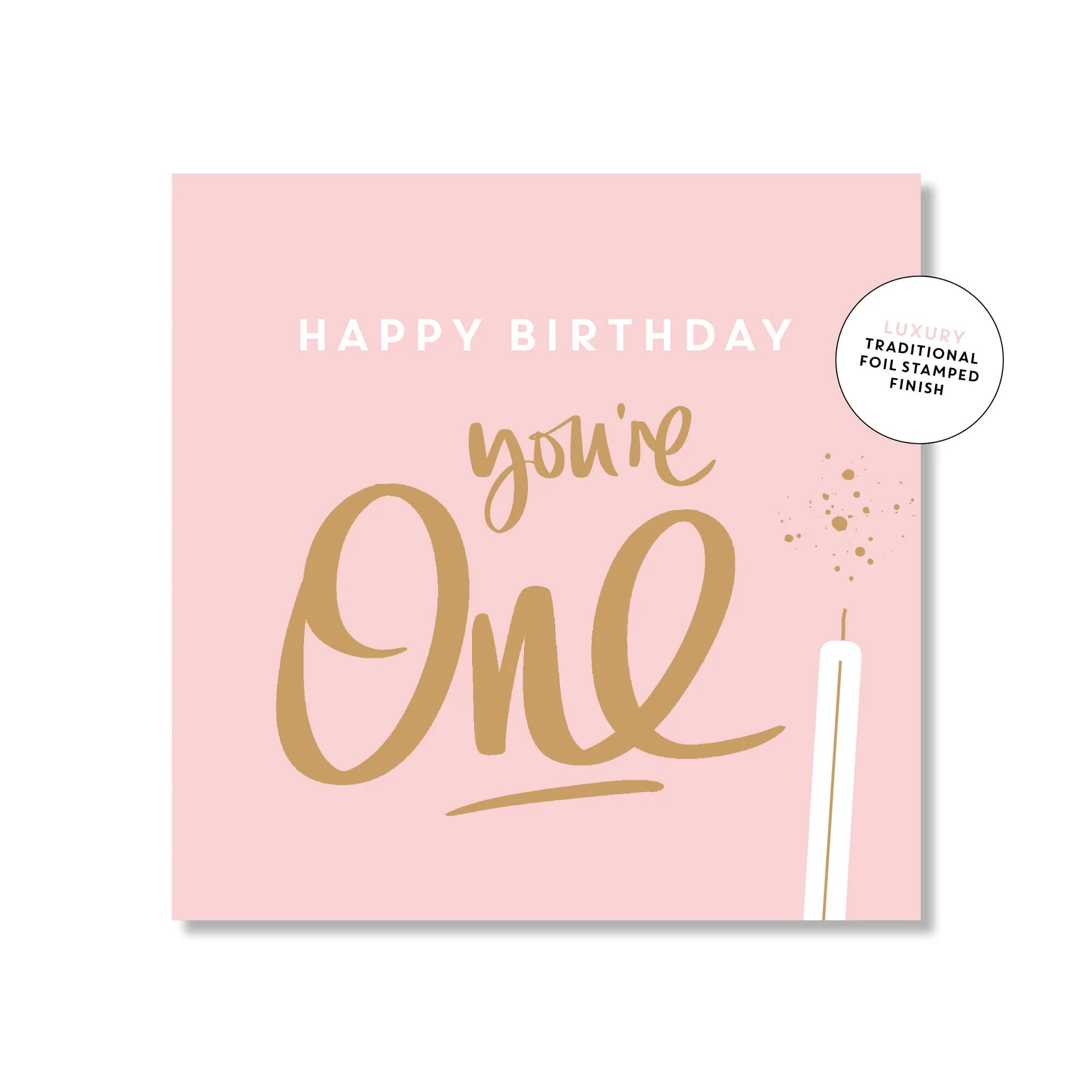 Number 1 Pink Small Greeting Card