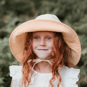 Sightseer Girls Wide-Brimmed Sun Bonnet (Frankie/Flax)