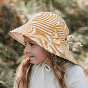 Wanderer Girls Reversible Bucket Sun Hat (Frankie/Flax)