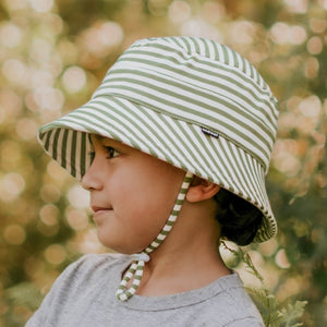 Classic Bucket Sun Hat (Khaki Stripe)