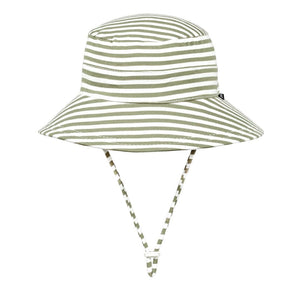 Classic Bucket Sun Hat (Khaki Stripe)