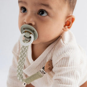 Pacifier Clip (Baby Blue/Ivory)