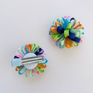 Ribbon Pom Pom Clip