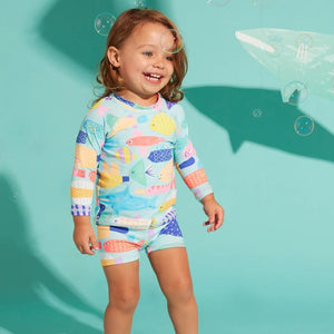 Long Sleeve Rash Vest (Rainbow Reef)