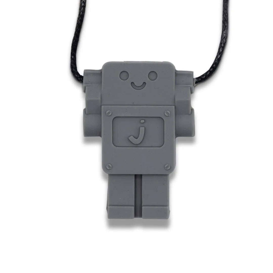 Grey Robot Chew Pendant