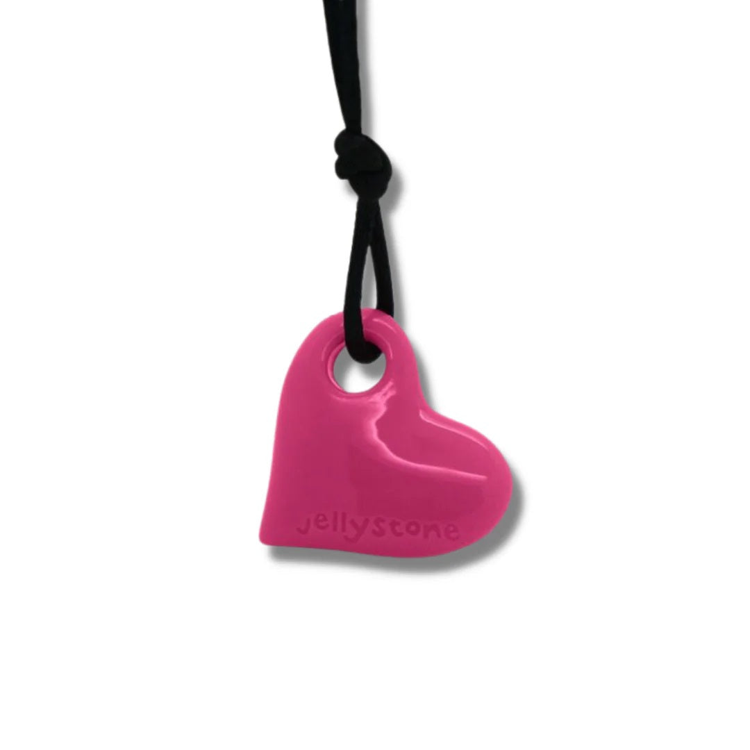 Pink Heart Chew Pendant