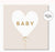 Baby Heart Balloon Beige Small Greeting Card