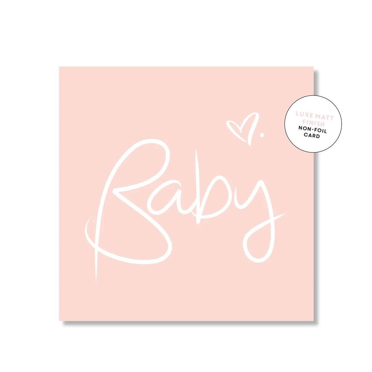 Baby Girl Script Small Greeting Card