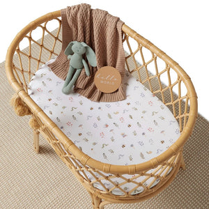 Garden Friends Organic Bassinet Sheet/ Change Pad Cover