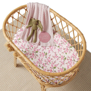 Cherry Blossom Organic Bassinet Sheet/ Change Pad Cover