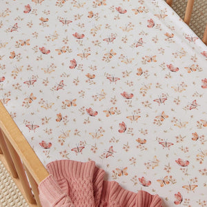 Butterfly Organic Fitted Cot Sheet