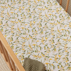 Golden Wattle Organic Fitted Cot Sheet