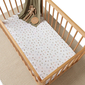 Garden Friends Organic Fitted Cot Sheet