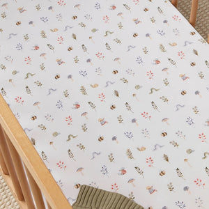 Garden Friends Organic Fitted Cot Sheet