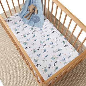 Ocean Fitted Cot Sheet