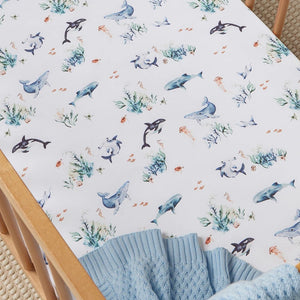 Ocean Fitted Cot Sheet