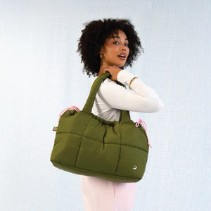 Khaki Marshmellow Midi Tote