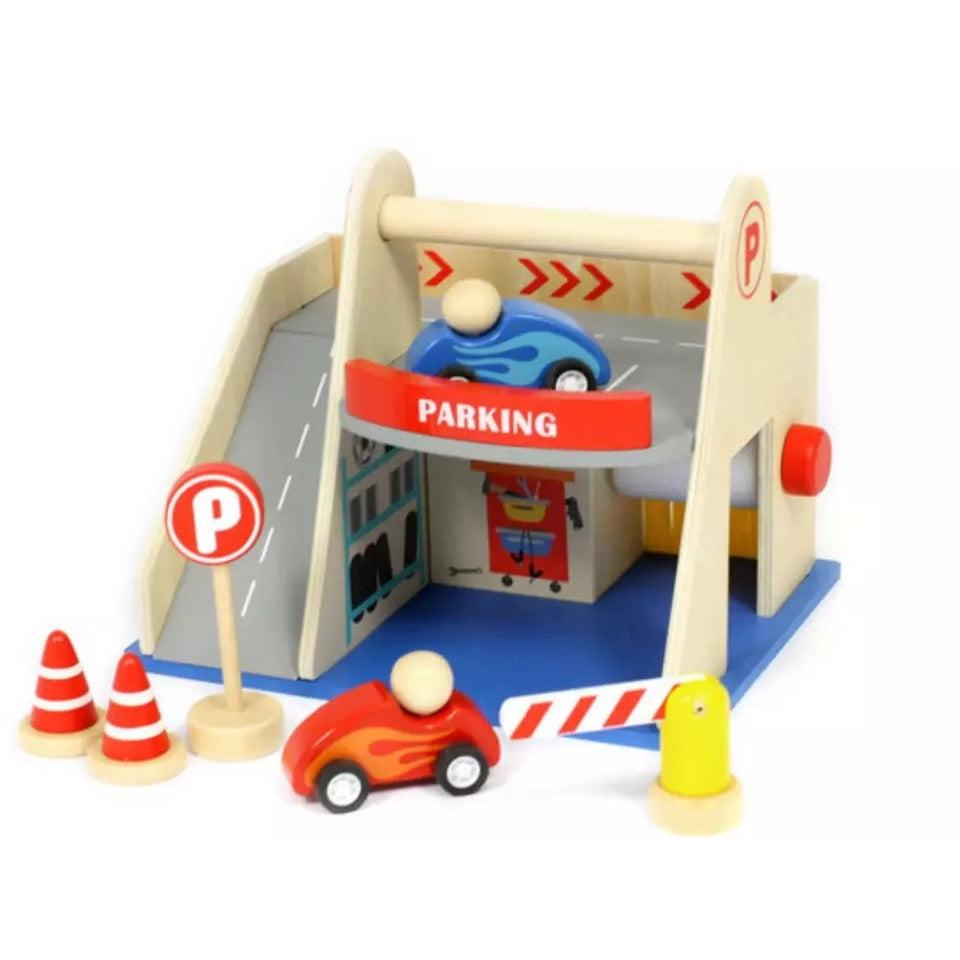 Wooden Portable Carpark Playset