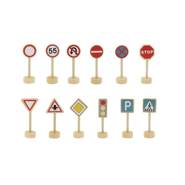 Wooden Road Sign Playset