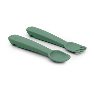 Feedie Fork & Spoon Set (Sage)