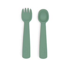 Feedie Fork & Spoon Set (Sage)