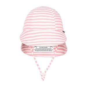 Legionnaire Flap Sun Hat (Pink Stripe)