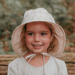 Wanderer Girls Reversible Bucket Sun Hat (Flynn/Flax)