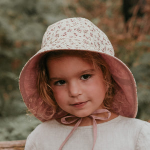 Wanderer Girls Reversible Bucket Sun Hat (Ruby/Rosa)